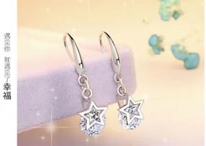 Wholesale 925 Silver Diamond Gemstone Jewellery Dangle Drop Earrings