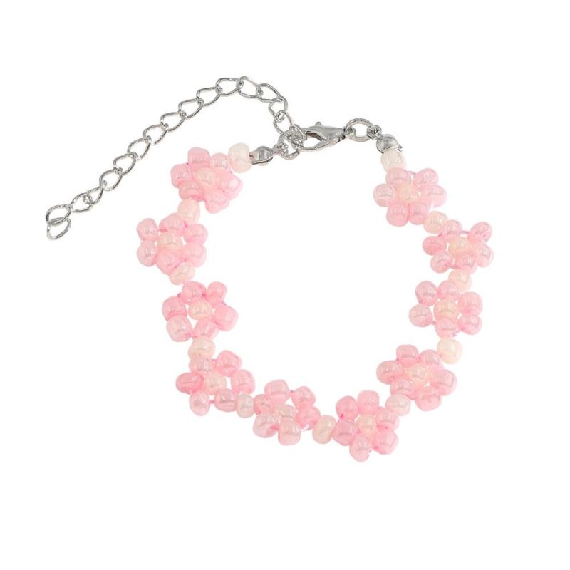 Fashion Jewelry Floral Bracelet Small Daisy Rice Bead Bracelets