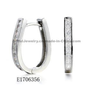 Good Selling 925 Sterling Silver Huggie Earring CZ Paved