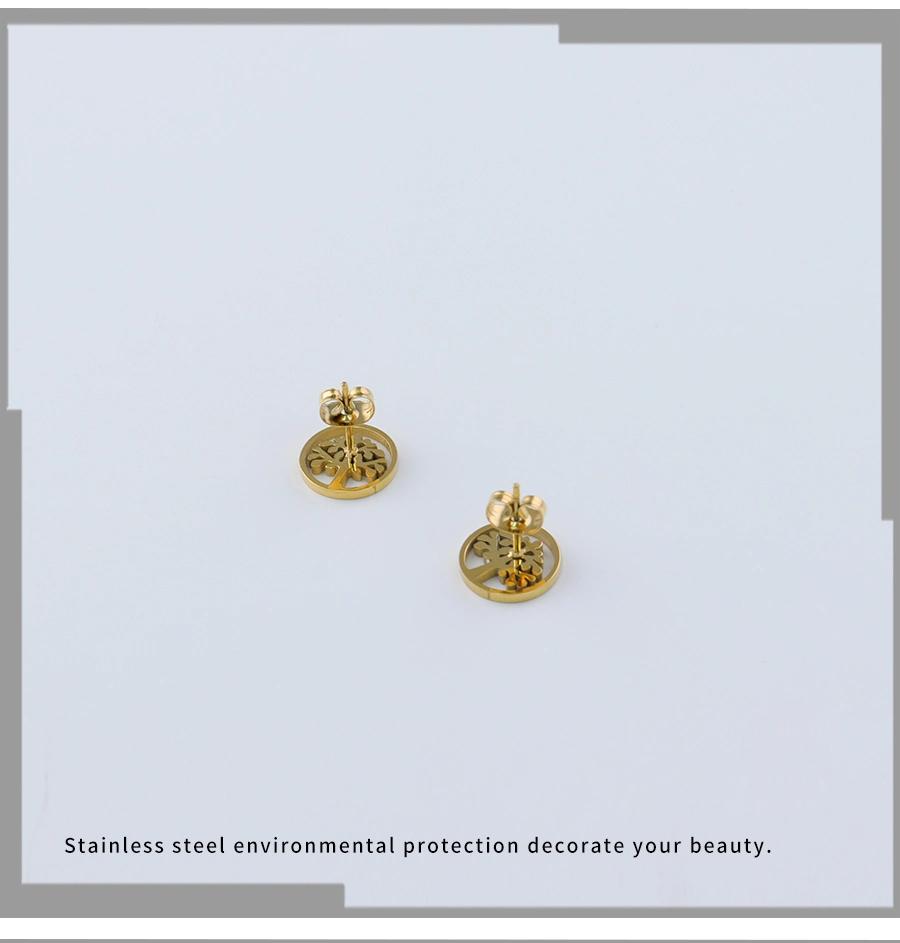 Elegant and Small Female Tree Planting Pattern Earrings