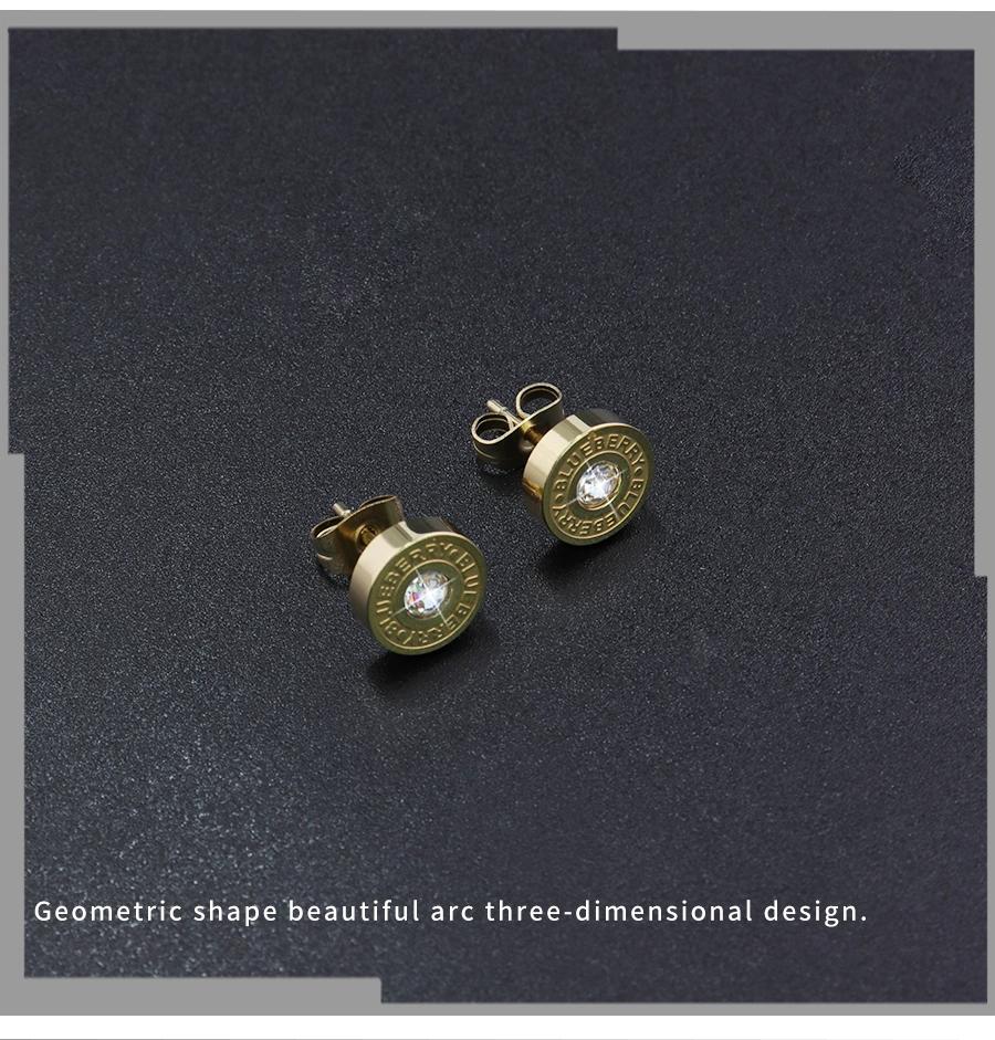 Mini Ring Letter Arrangement Diamond Women′ S Earrings