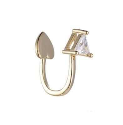 Wholesale Fashion Jewelry 925 Sterling Silver CZ Simple Clip Earring