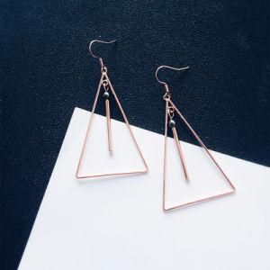 Fashion Girl Simple Geometric Figure Stainless Steel Women Earrings