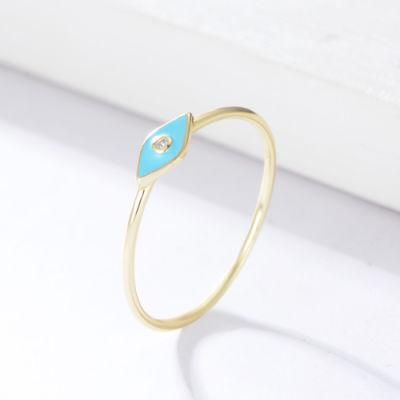 New High-End Fashion and Simplicity Dainty Enamel Eye Rings