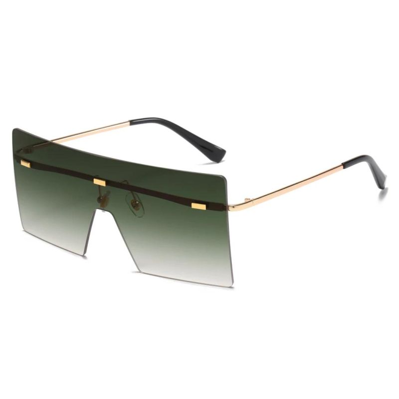 2020 No MOQ Oversized One Piece Metal Fashion Sunglasses