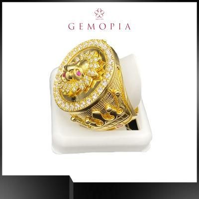 Jewelry Man&prime;s Cast Lion Animal Ring