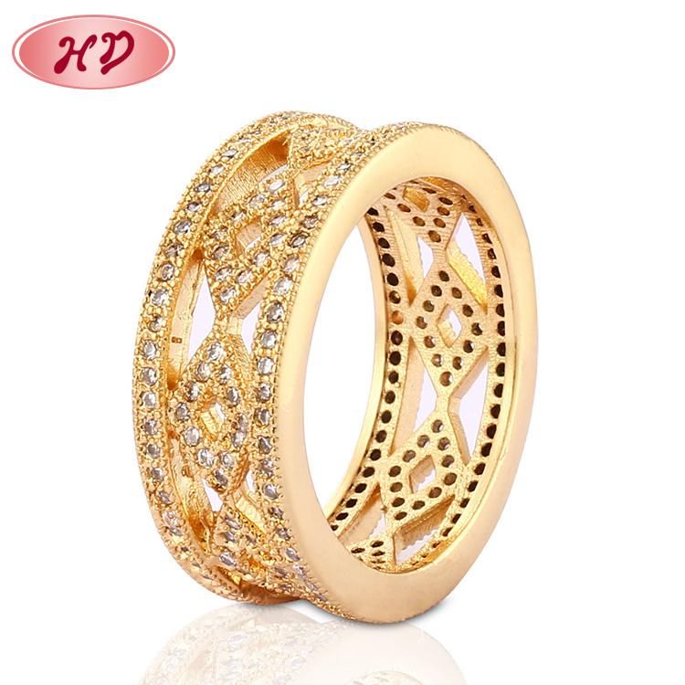 Fashion Women Stainless Steel Silver 18K Gold Plated Engagement Finger Wedding Rings Jewelry Design