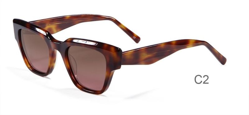 2022 Fashion Chamfered Acetate Sunglasses High Quality Designer Wholesale Polarized UV400 Sunglasses