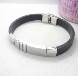 Silicone Stainless Steel Bracelet (BC3520)