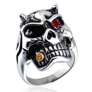 Fashion 316L Stainless Steel Antique Skull Man Ring