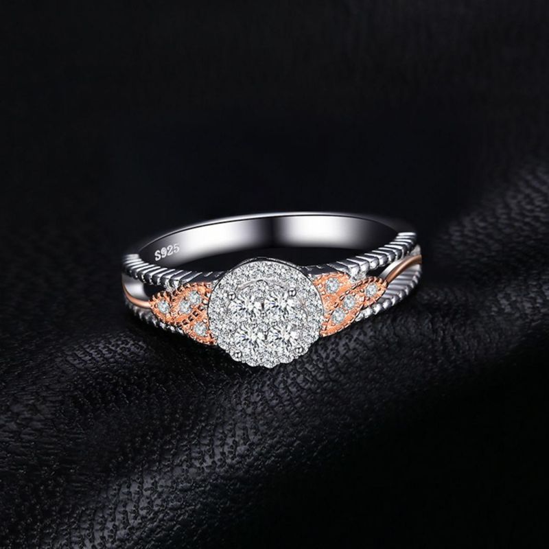 Vintage Celtic Knot Cubic Zirconia Halo Engagement Ring 925 Sterling Silver Wholesale