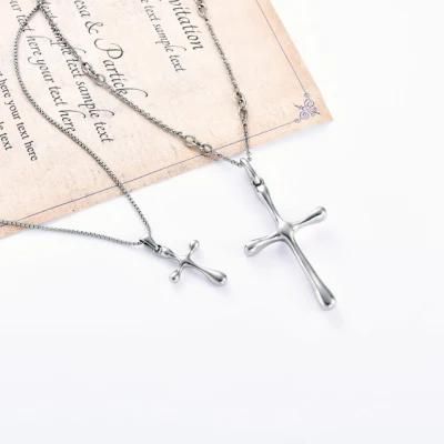 Cross Necklace 316L Stainless Steel Jesus Ankh Pendant Cross Chain Jewelry for Average Religious Men and Women