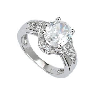 925 Sterling Silver CZ Cubic Zirconia Promise Engagement Ring