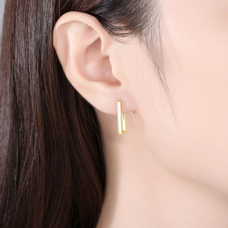 Girls Sterling Silver Earring Gold Plated Ear Stud