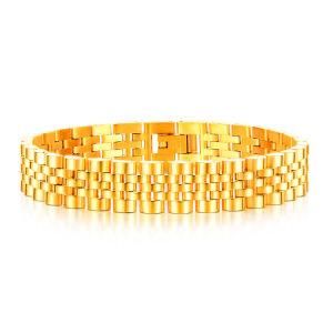 Trendy Stainless Steel Strap Bracelets Fashion Personality Watch Chain Bangle Creative Jewelry Accessories for Men