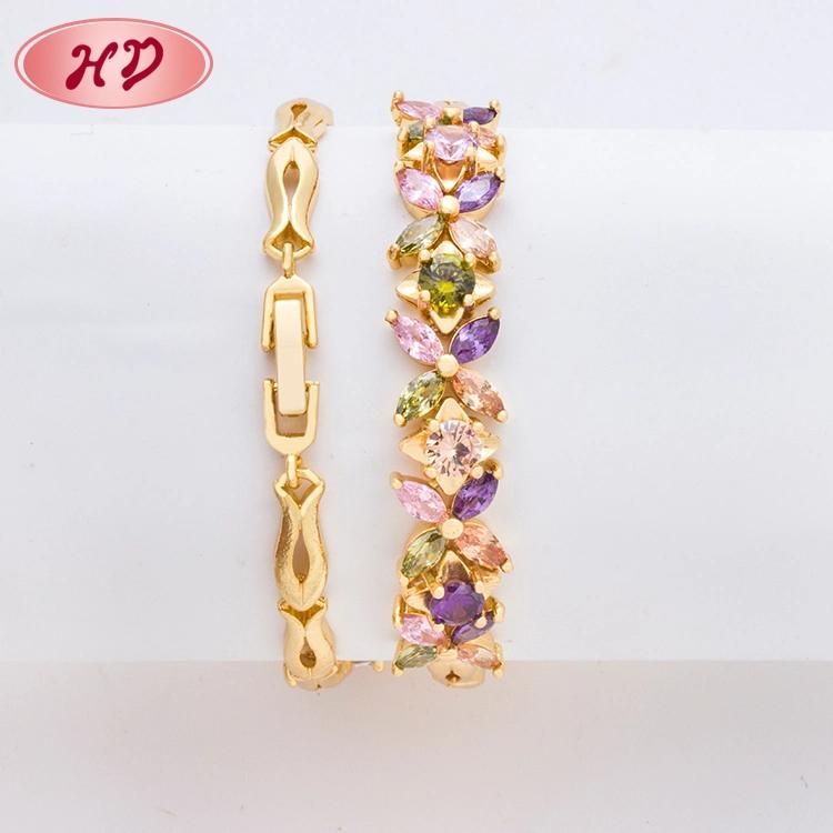 2020 Fashion Jewelry Gold Plated Heart Chain Bracelet&Bangles for Women