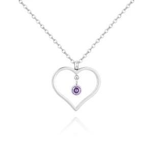 Fashion Women Jewelry Stainless steel Crystal Heart Pendant Necklace