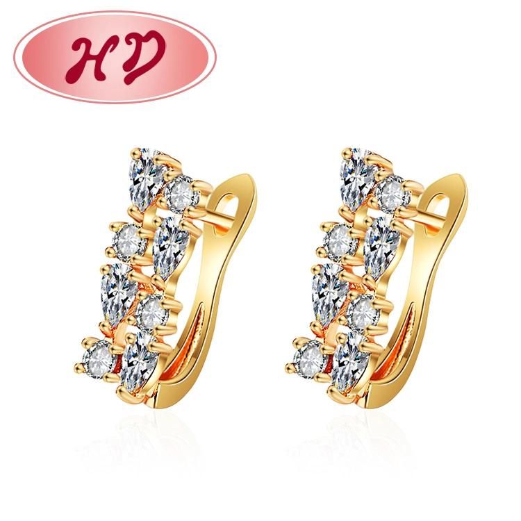 2020 New Fashion Style Rainbow Colorful Huggie Hoop Gold Earrings for Women