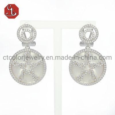 Fashion Jewelry Shell Pearl Earring Star Earring Mother of Pearl Earring for Women