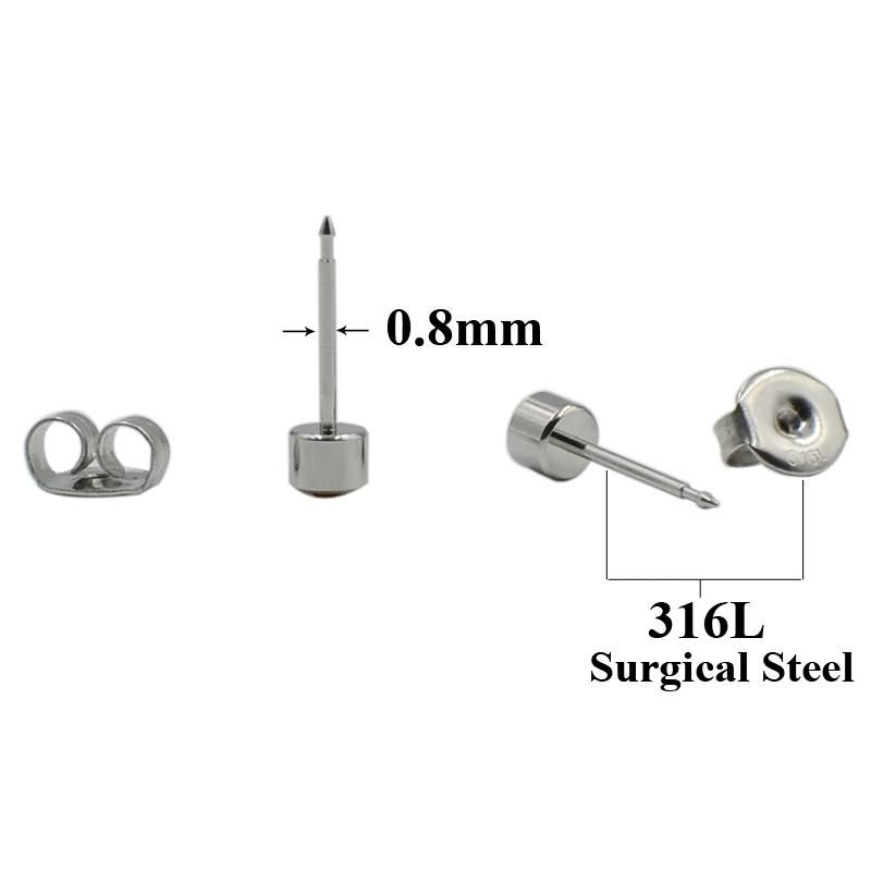 Surgical Steel Ear Stud Disposable Sterile Piercing Body Piercing Jewelry