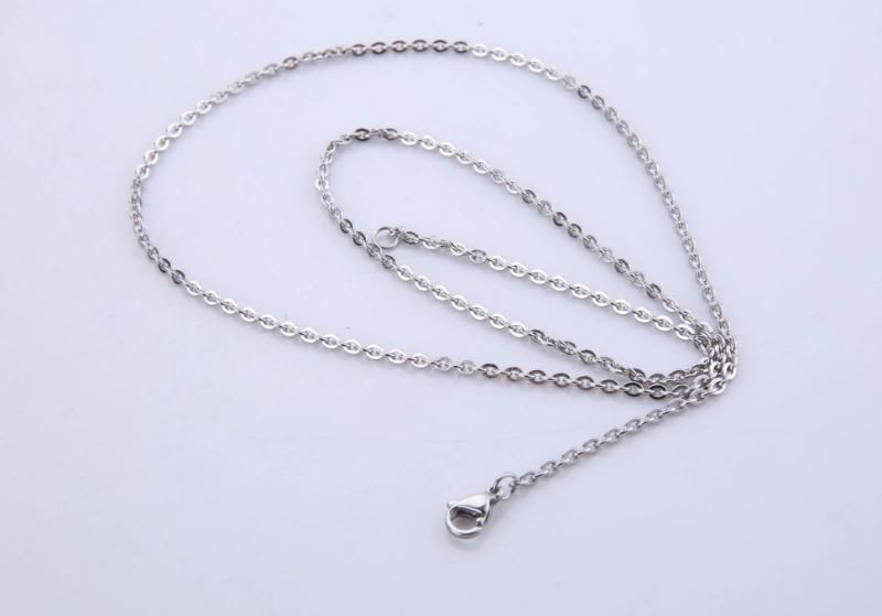 Free Sample Stainless Steel Flat Cable Chain Necklace Anklet Bracelet Fashion Jewelry for DIY Decoration Design