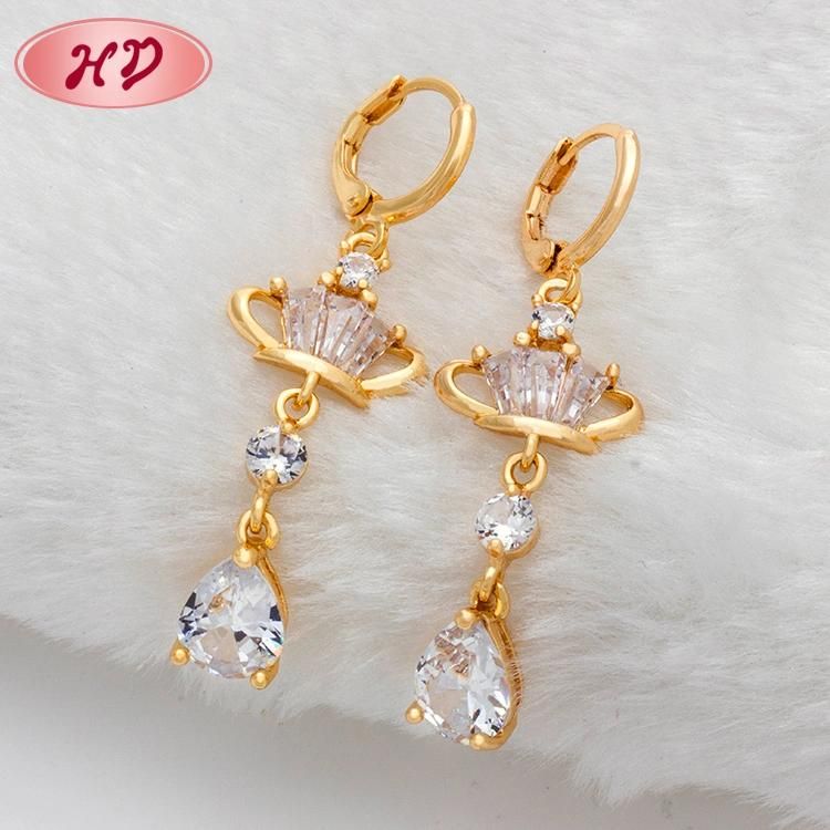 2020 New Design Fashion African Fake Gold Drop Earring Jewelry for Women