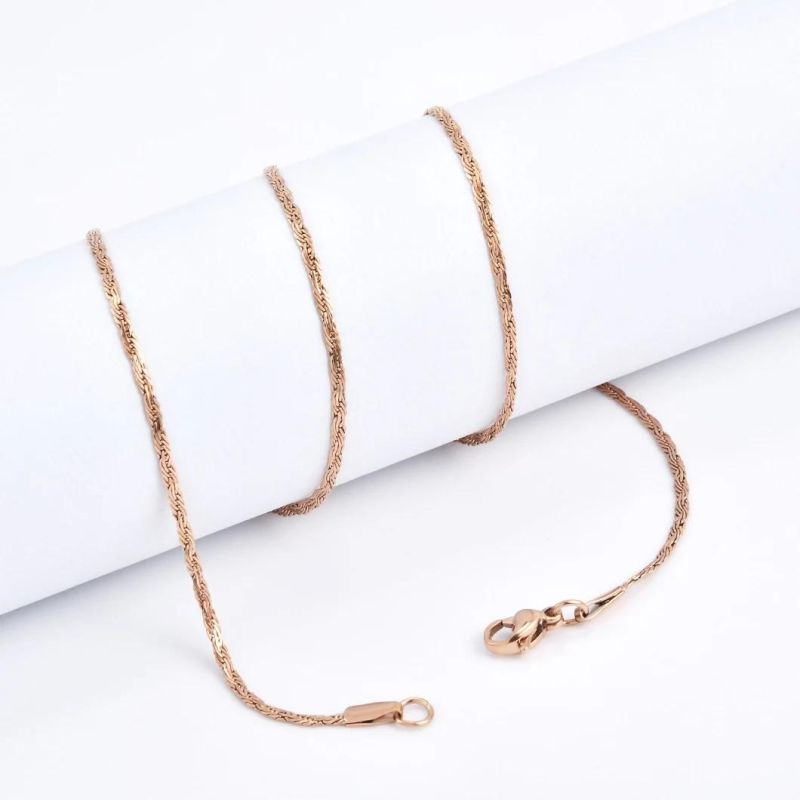 Fashion Accessories 18K Gold Plated Rope Chain Jewelry for Craft Gift Deocration Design Necklaces