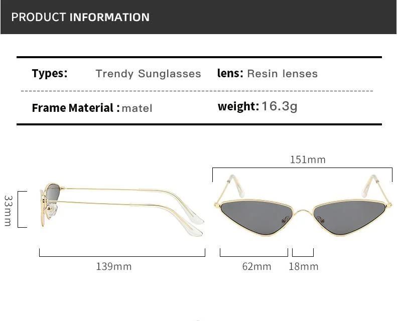 Triangle Sunglasses European and American Fashion Small Frame Sunglasses