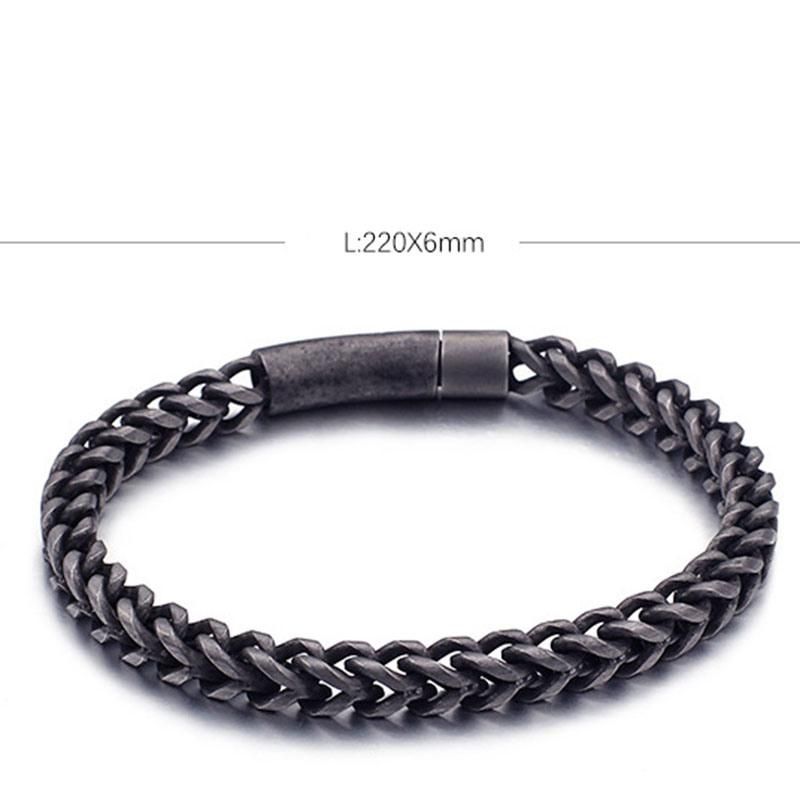 Hip Hop Stainless Steel Simple Old Bracelet