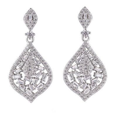 Wholesale 925 Silver Elegant CZ Earrings for Women