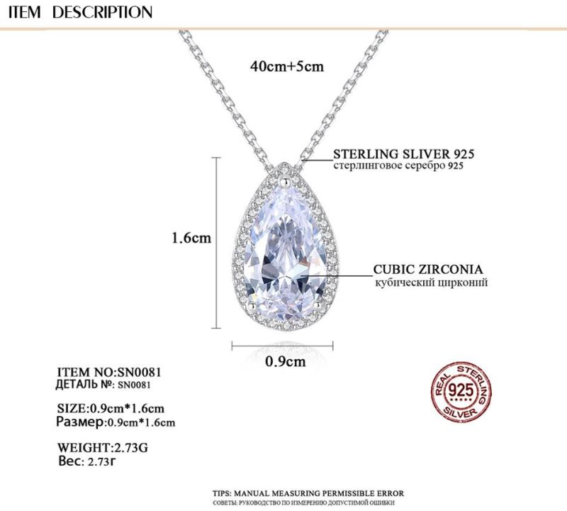Australian Jewelry Necklace Inlaid Zircon with Copper Crystal