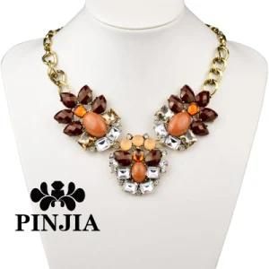 Fashion Jewelry Flowers Pendant Beaded Necklace