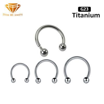 Jewelry ASTM F136 Titanium Body Piercing G23 Internally Threaded Titanium Horseshoe Tp1902I