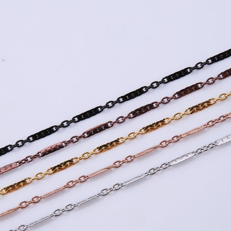 Fashionable Nameplated Pendant Jewelry Necklace Stainless Steel Jewellery Bracelet Anklet Gold Plated Design