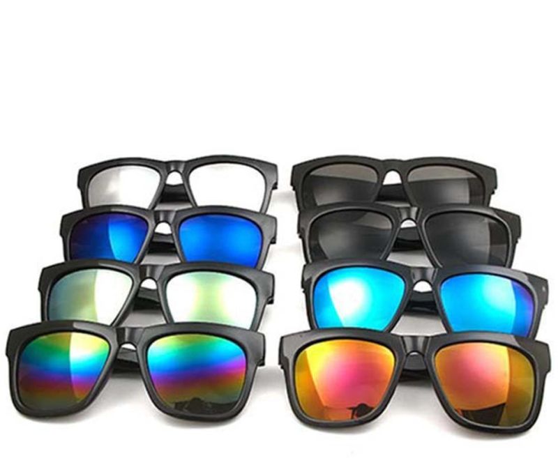 Polarized Sunglasses for Men and Women Black Frame Sun Glasses Mirror Lens Esg12955