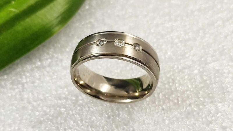 Jewelry High Quality Fashion Ring Pure Titanium Wedding Ring Tr1993