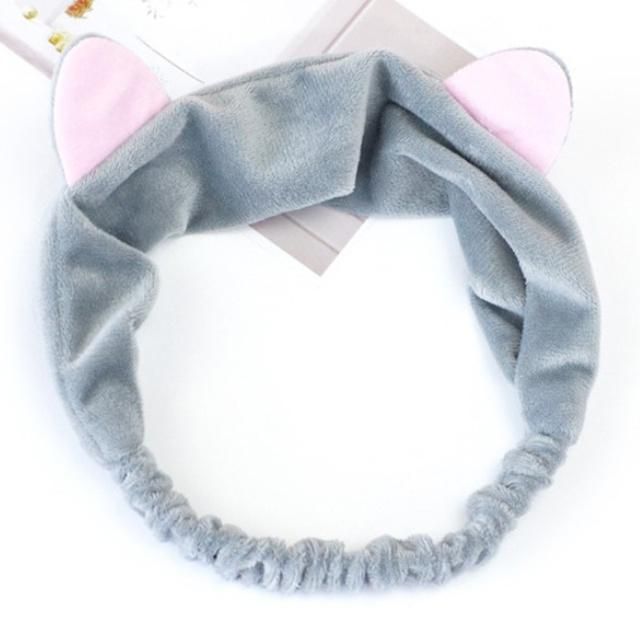 Cute Sports Makeup Wash Cat Ear Headband Fashion Elastic Hair Bands Ties