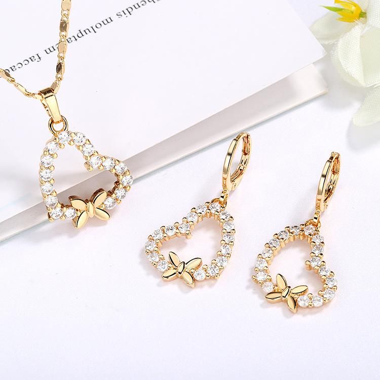 14K 18K Gold Zircon Gold Jewelry Sets for Wedding