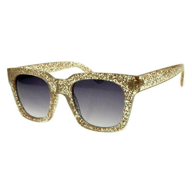 2017 Stylish Colorful Square Shape Fashion Sunglasses with Shimmering Powder