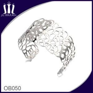 Custom Design Hollow out Stainless Steel Wide Cuff Bracelet