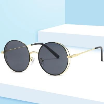 Custom Logo China Round Acetate Metal Frame Sunglasses Ce FDA