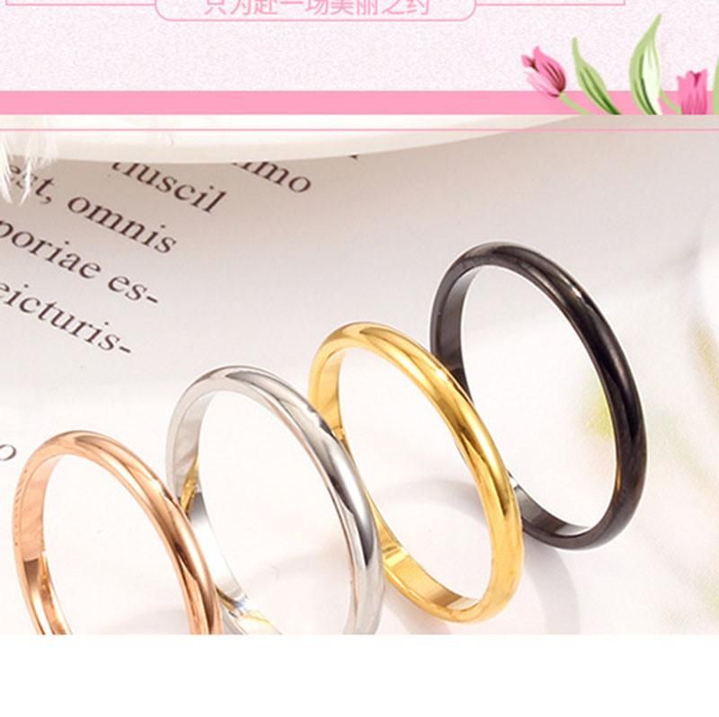 Glaze Rose Gold Plated Stainless Steel Ring