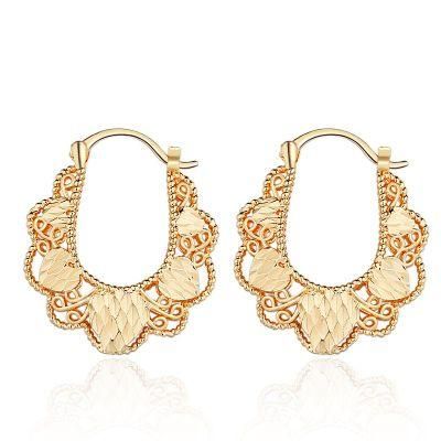 Fashion Accessories Copper Alloy Gold Jewellry Earring Round Hoop Earrings