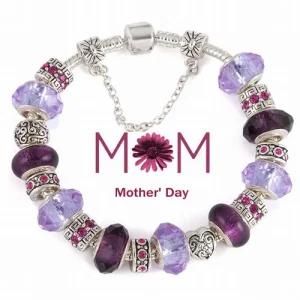 Mother&prime;s Day 925 Silver European Charm Bead Bracelet (G11)