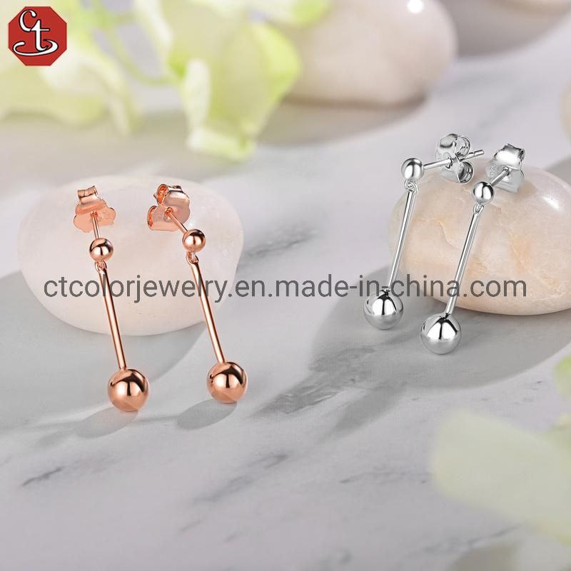 Fashion Retro Long Stud Earrings Silver Jewelry Wholesale Fashion women′s jewellery