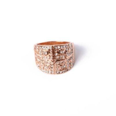 Quality Most Popular Fashion Jewelry Gold Ring with Rhinestone