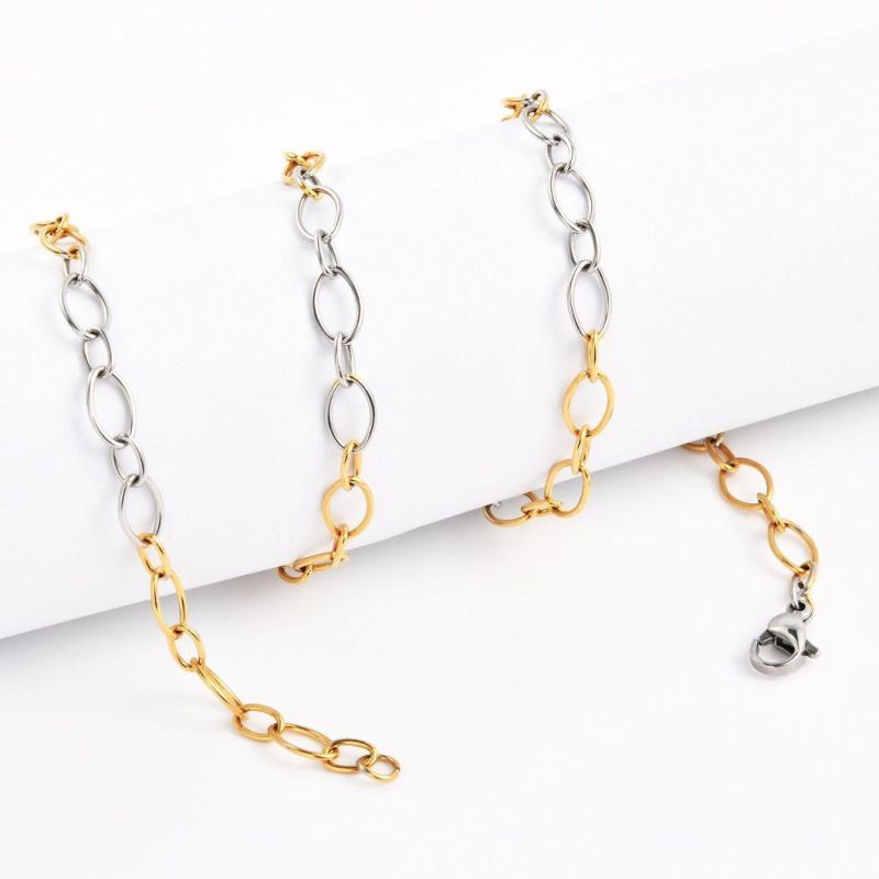 Wholesale Fashion Jewelry Accessories Gold Plated Oval Cable Chain Necklace Jewellery