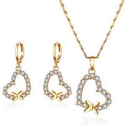 2020 Guangzhou Manufacturer Small Dubai 18 Carat Gold Plated Earrings Jewelry Sets for Women