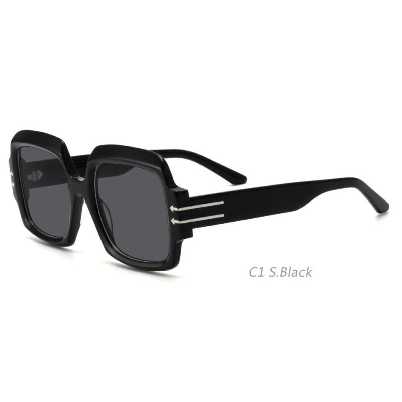 2022 New Arrival Shen Zhen High Quality Fashion Big Frame Sun Glasses UV400 Outdoor Travel Acetate Sunglasses