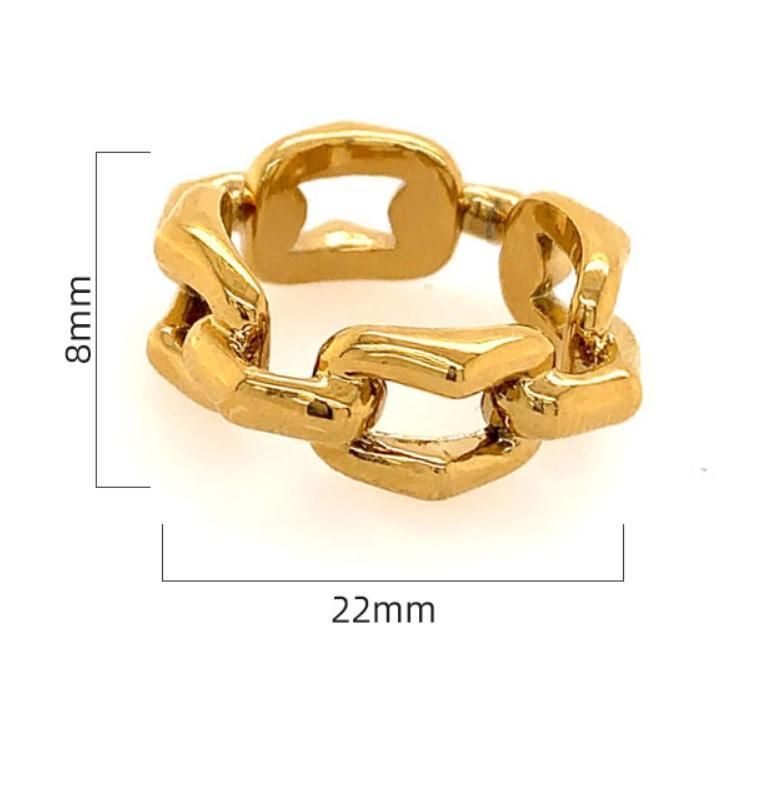 Chunky Gold Plated Link Chain Ring